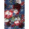 Lina & Lily Women's Scarf with Floral Pattern, A-Blue