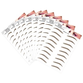 POHOVE 9 Sheets 3D Eyebrow Tattoo Natural Tattoo Eyebrow Sticker Long Lasting Eyebrow Transfer Hair-Like Ecological Waterproof Eyebrow Makeup for Women Girls Makeup