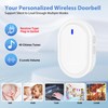 Wireless Doorbell,Mini Doorbell 500ft Range 0-110dB Mute Mode 40 Doorbell