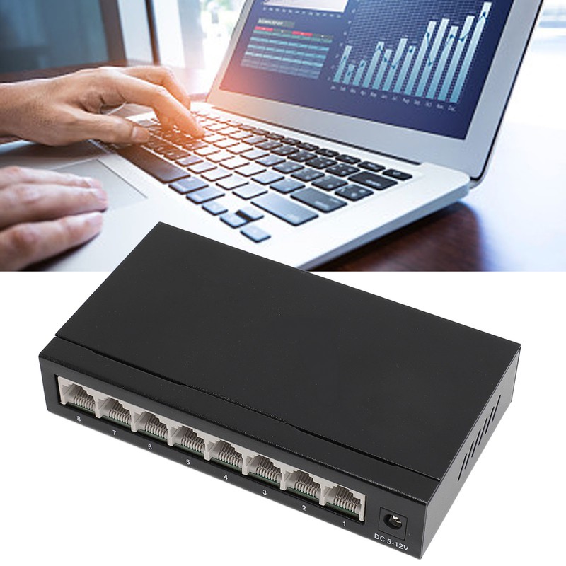 Fast Ethernet Switch 8 Ports 10 100 1000Mbps Anti Thunder