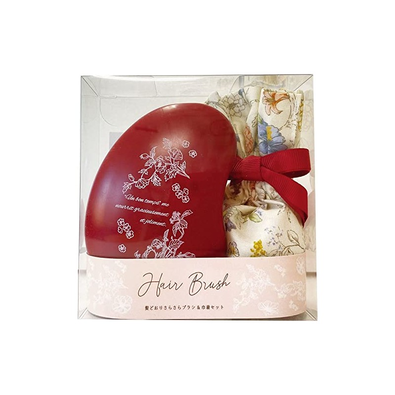 Koji Company Smooth Hair Brush & Drawstring Gift Flower RD