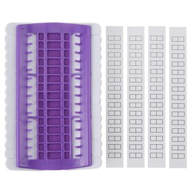 Embroidery Floss Organizer, 30 Position Plastic Foam Cross Stitch Thread Holder Sewing Tools with 4 Replacement Labels(Purple)