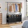 Tajsoon Laundry Sorter with Hanging Rack, Laundry Sorter 5 Sections,