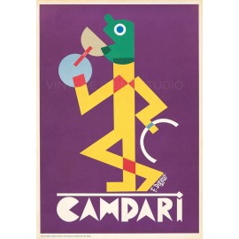 Campari Cocktail Vintage Italian Liquor Advertising Giclee Canvas Print 28x40