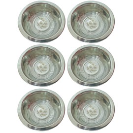 EliteKoopers 17cm Small Stainless Steel Mixing Bowls for Baking Tableware Dish Serving Bowl Capacity - 700ml, Set of 6