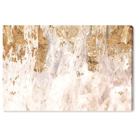 Oliver Gal Abstract Modern Canvas Wall Art Star Light Ready to Hang Home Decor 20.0 x 30.0 Gold and White Canvas Art for Living Room