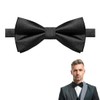 JRYXDS Men's Bow Tie, Black, Elegant Bow Tie, Classic Plain