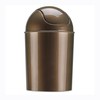 Umbra Mini Waste Can 1-1/2 Gallon with Swing Lid, Bronze