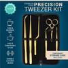 O'Creme Set of Culinary Tweezer Tongs Offset, Straight and Curved,
