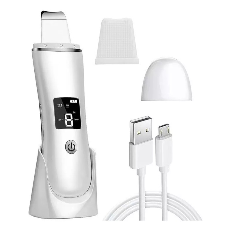 Ezzyso Limpiador Ultrasónico Scrubber Facial Skin Peeling Portatil