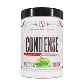 Purus Labs Condense Endurance & Pump Enhancing Pre Workout Powder| Nitric Oxide Booster | Clean Energy | Beta Alanine | 40 Servings (Crisp Green Apple)