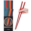 10 Pairs Reusable Fiberglass Chopsticks Dishwasher Safe, GLAMFIELDS Premium Multicolor