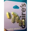 Claire's Three Pairs Claire's Sensitive Solutions Gold Tone Rhinestone Pierced