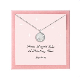 JoyMade Summer Jewelry Necklace – Real Pearl Moon Star, Infinity, Shell Charms – Sterling Silver Gift for Women, Girls, Daughter, Sister – Birthday, Graduation, Christmas, Friendship