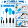 Bottle Cleaning Brush Set for Water Bottles – Stainless Steel