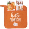 C&F Home Hello Pumpkin Pocket Potholder Wooden Spoon Printed Kitchen