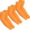 BRGUR UV Sun Protection Compression Arm Sleeves, Orange&Orange&Orange, 3 Pairs
