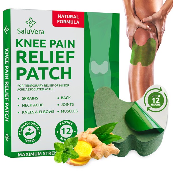 SaluVera Knee Pain Relief Patch, Warming Herbal Plaster Pain Patches,