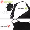 Luoqun88 Adjustable Black Bib Apron with 2 Pockets, Professional Cooking