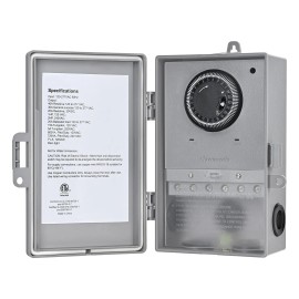 DEWENWILS Pool Pump Timer Outdoor Timer Box, Heavy Duty 24Hr Programmable ON/Off