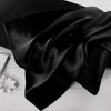 Roseward 100% Mulberry Silk Queen Size Pillowcase, Black, 22 Momme,