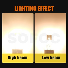 SOFOC BA20D Motorcycle Headlight Halogen Bulb Universal Fit for Scooter ATV UTV Mokick Agricultural Vehicles 12V 45/40W Warm White 4300K 1 Piece