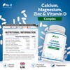 Nu U Nutrition Calcium Magnesium Zinc & Vitamin D Supplement