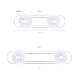 KEWUZY Pack of 10 Transparent Baby Child Safety Locks, Drawer Lock No Drilling Required for Cabinets and Drawers