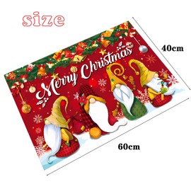 YouXiaor Christmas Doormat 2 Pieces Christmas Rug Christmas Mats Non-Slip Washable Christmas Rug for Living Room Bedroom Bathroom Rug