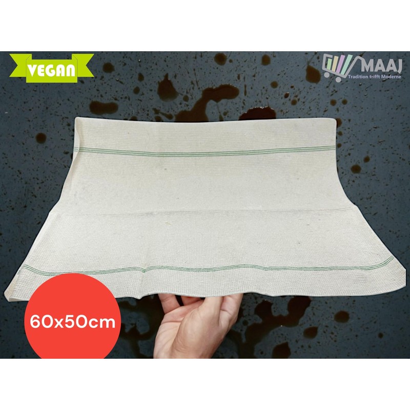 1 x MAAJ floor cloth/scouring cloth, white, 60 x 50