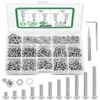 Foliv 570 Pieces Stainless Steel M3 Screws and Nuts Assortment