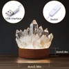 Amethyst Crystal Night Light - Natural Healing Crystal Bedside Lamp