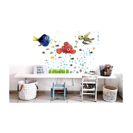 BOARA Wall Sticker Fish Children's Room Decoration for Bathroom Nemo Dory Wall Decoration 32 x 22 cm 3 Sheets