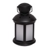 LED Lantern with Effect, Decorative Mood Lantern (Black - Coloured