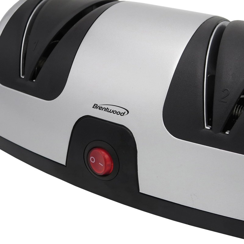 Brentwood TS-1001 2-Stage Electric Knife Sharpener, 9.80in. x 7.20in. x