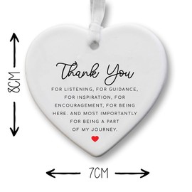 Ceramic Thank You Keepsake Gift Sentimental Gift For Best Friend | Mentor | Family | Female Gift For Her | Friendship Present
