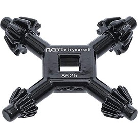 BGS Diy 8625 | 4 Size Drill Chuck Wrench | for most chuck Sizes | Ø 4 / 5.5 / 6 / 7 mm