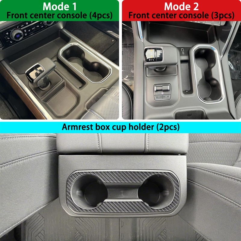 CIMOF Center Console Liner for Chevy Silverado 1500 / GMC