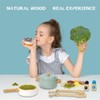WoodenEdu Premium Toddler Play Kitchen Toys, Wooden Kitchen Utensils, Accessories