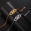 Infinity Bracelets for Women Men Stainless Steel Adjustable Dainty Infinity