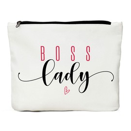 Boss Lady Gifts for Women, Boss Gifts, Boss Day Gifts for Women Office-Boss Lady Makeup Bag Thank You Boss Gift from Coworker Mentor Supervisor Leader Christmas Birthday Retirement Gifts Goodbye Gifts