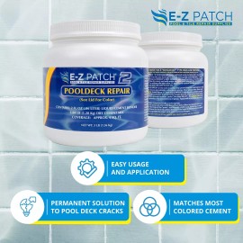 E-Z Patch 2 Pool Patch Repair Kit for Pool Decks and Patios, DIY Concrete Rep...