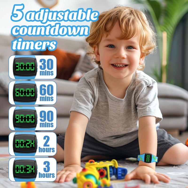 SKYROKU Toddler Potty Training Watch – Magnetic Charging, 5 Timing