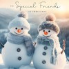 Special Friends Christmas Card - Snowman Couple - Jolly Festive