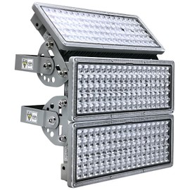 Kekeou 42000LM Stadium Lights Outdoor LED Flood Light 300W 6500K IP67 Waterproof 1500 Watt Equivalent with 3 Adjustable Heads Wider Lighting Angle for Sports Fields and Court