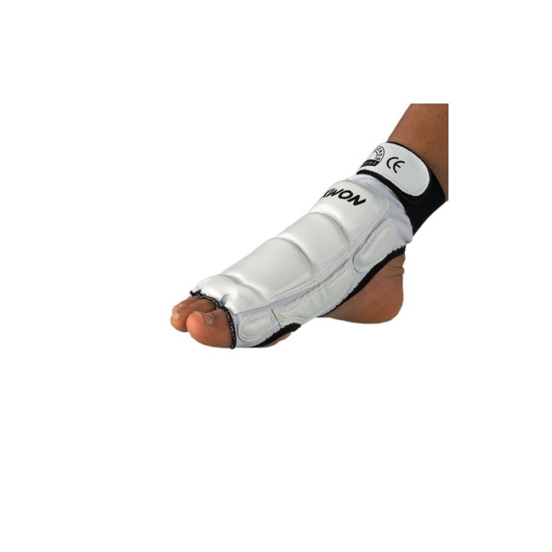 Taekwondo Foot Protectors CE White or Black (White, XS)
