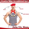 Beamely French Men Set, French Fancy Dress Costume Accessories Set