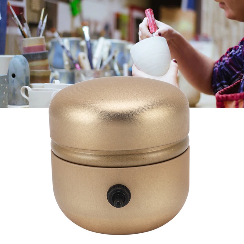 Mini Pottery Wheel Machine Stepless Speed Regulation Portable Gold Pottery