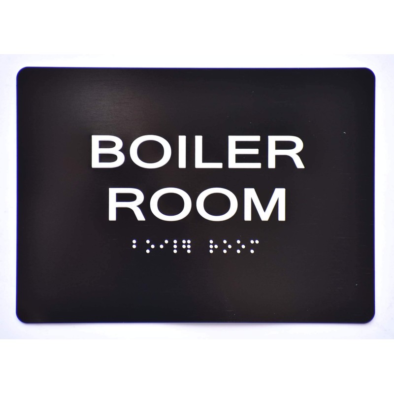 Boiler Room Sign Black (Aluminium, Black/Silver,Size 5x7) The Sensation line