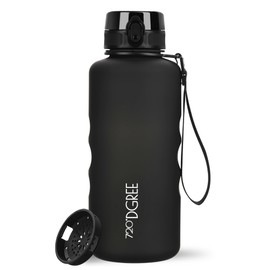 720°DGREE "uberBottle" Water Bottle 2 L Removable Loop + Motivational Scale, Strainer - Leak-Proof, Lightweight, BPA-Free - Tritan Sports Bottle - Water Bottle for University, Job, Sports, Gym, Gym